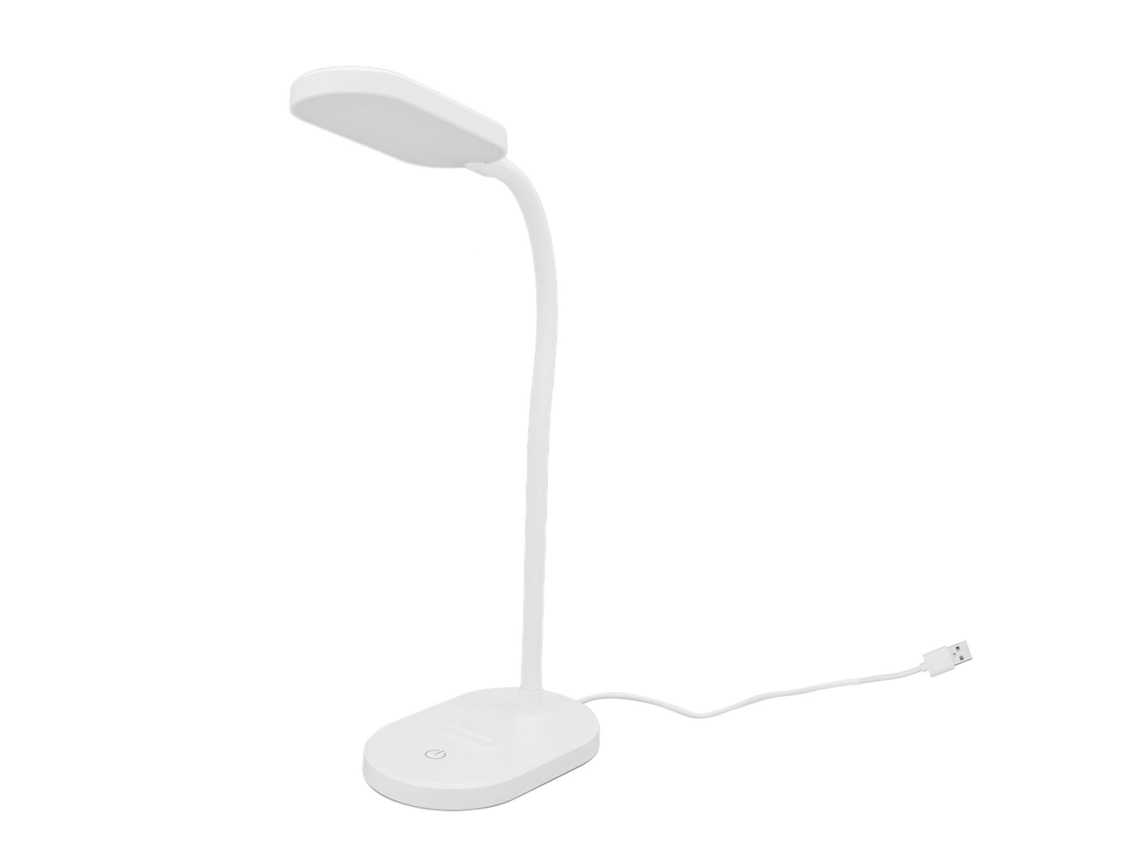 Lâmpada de Escritório Led Abs 5000k 12 Pérolas Controle por Toque 2.8w Usb com Suporte Celular