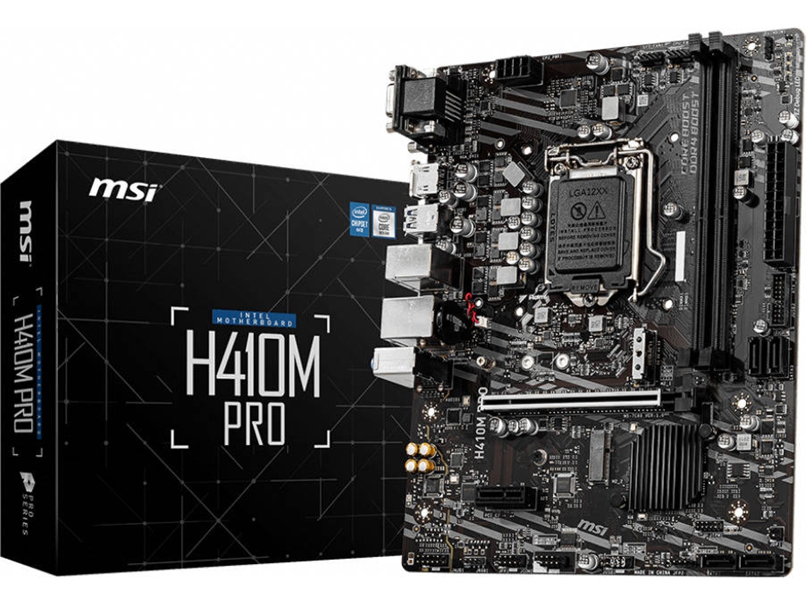 Motherboard MSI H410M-PRO (Socket LGA 1200 - Intel H410 - Micro ATX)