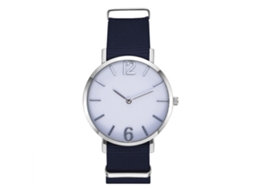 Relógio masculino de quartzo com pulseira de nylon verde militar, casual e elegante.