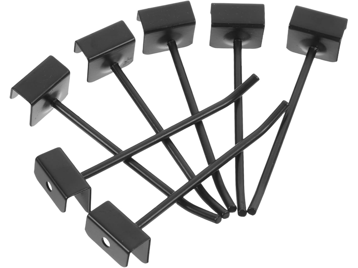 Conjunto De 48 Ganchos Metal Preto Para Painéis - Resistentes Acessóri