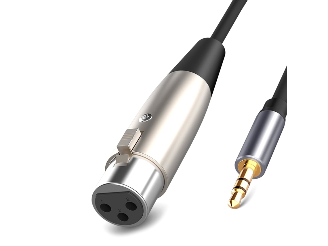 Lurelia Cabo Xlr Macho/fêmea 3,5 Mm 1,5 M 5 Pés, Para Microfones, Mixer, Amplificador E Colunas Ativas