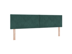 Cabeceira Led  Blocos De Diamante Verde Escuro Vidaxl Em Veludo (180 Cm)