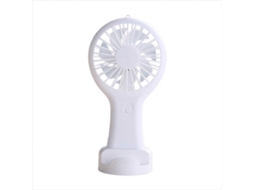 Mini Ventilador Portátil Branco, Recarregável Via Usb.