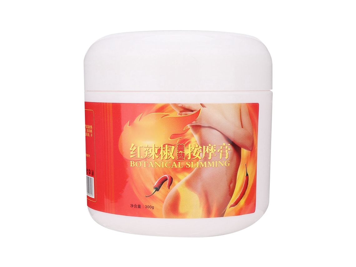 Creme de Massagem Corporal com Pimenta e Gengibre para Emagrecimento 300g