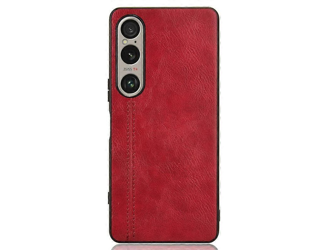 Compre Capa Fina De Couro Tpu Pc Com Costura Vermelha Para Sony Xperia 1 Vi