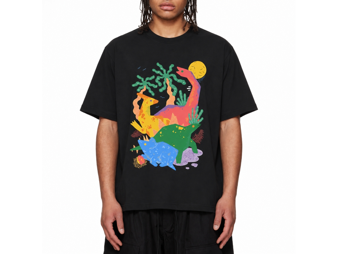Camiseta Rockinstone Dino Therapy / Veggie Club Kalla com design exclusivo e exclusivo.