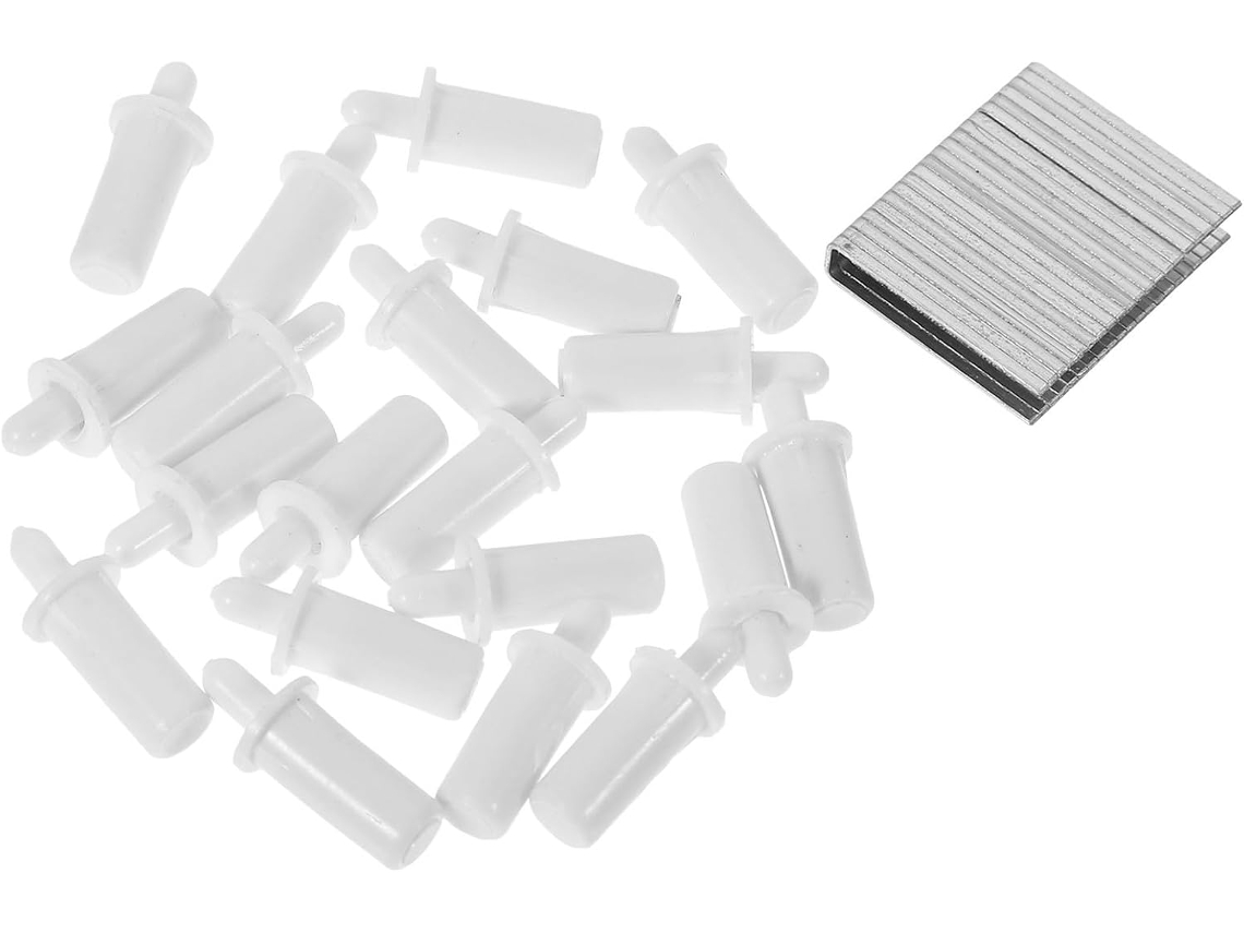 Kit De Reparo Persianas Garneck Com 40 Peças, Pinos De Reposição Em Aço Inoxidável Branco E Plástico, Ferramentas