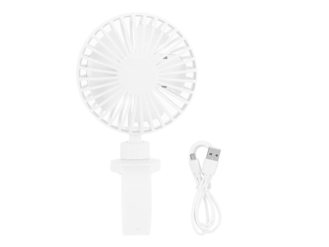 Ventilador Usb Mini com Pulseira Portátil para Viagem Branco
