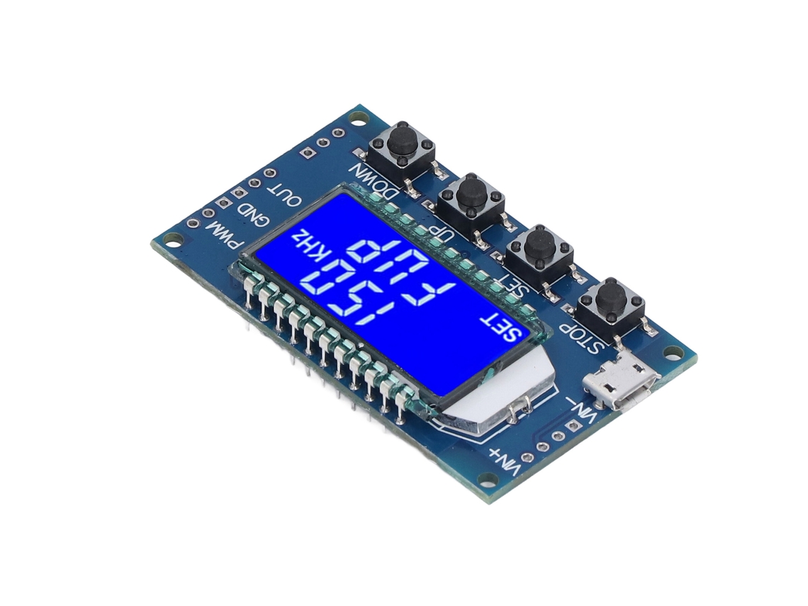 Gerador De Sinal De Onda Quadrada Pwm Laxiscreed Com Display Lcd E Frequência Ajustável