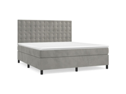 Box Spring Bed, Box Spring Beds Vidaxl Cinzeto Veludo (180 X 200 Cm)