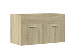 Sink Cabinet, Sink Cabinets Vidaxl Marrom Madeira Processada (80 X 38.5 X 46 Cm)