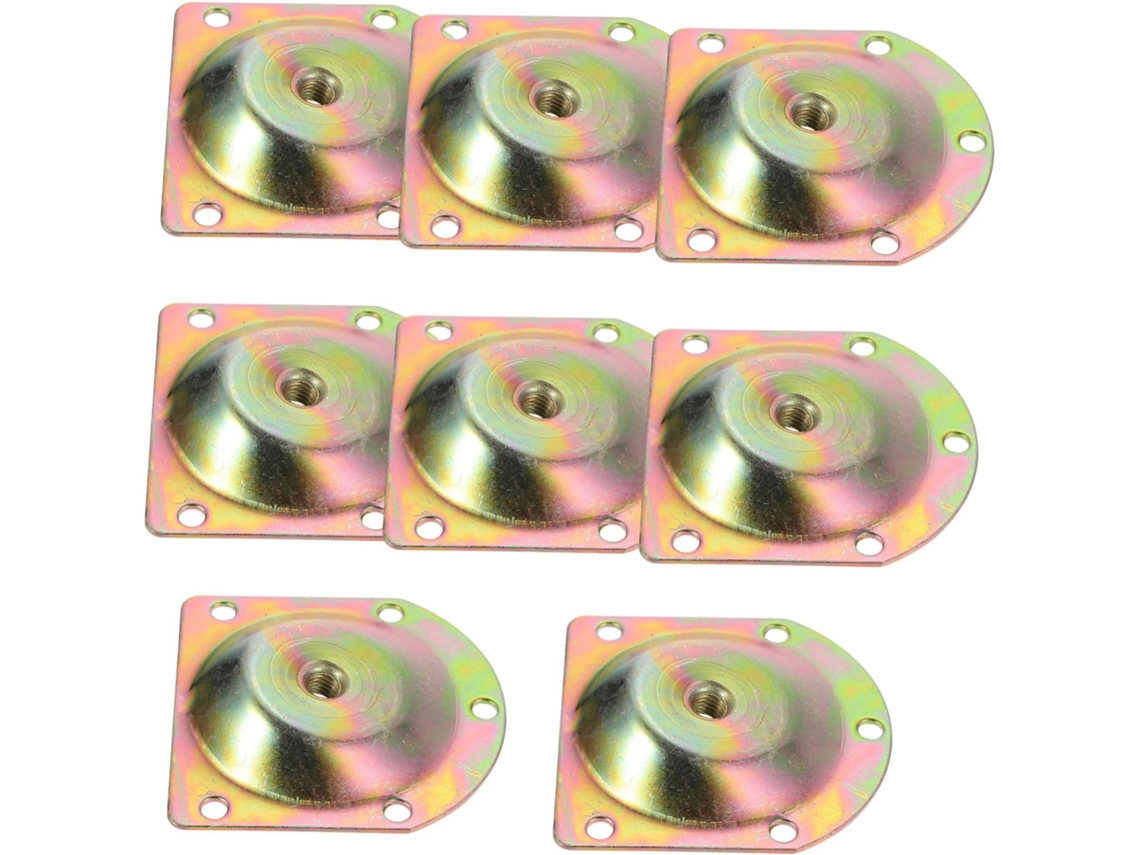 Conjunto De 8 Peças Pés Móveis Com Placas Montagem Para Sofás E Mesas Acessórios Resistentes Duráveis