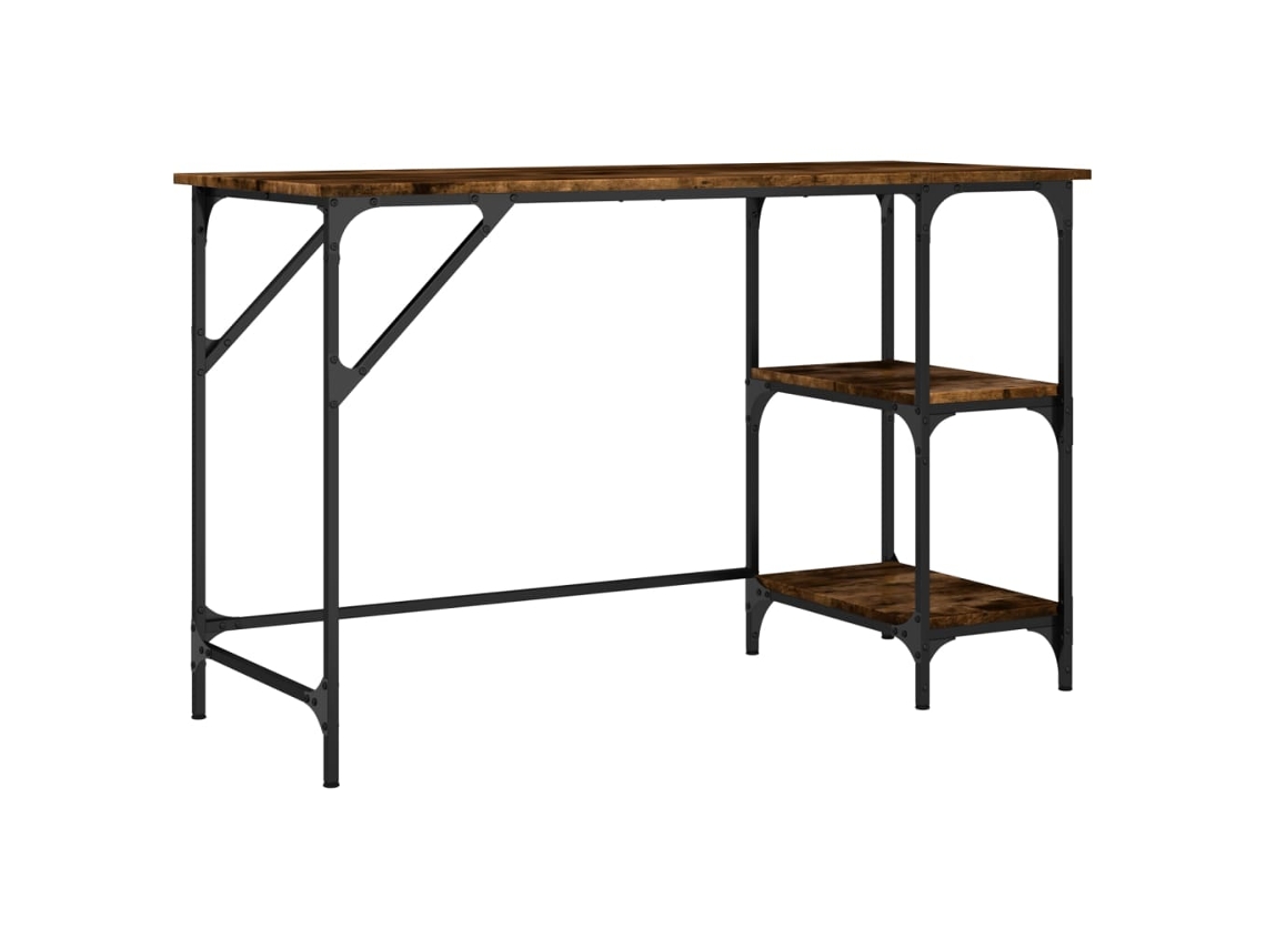 Conjunto 1 Secretária Vidaxl Marrom Metal (120 X 50 X 75 Cm)