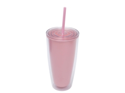 Copo de Plástico Plano Reutilizável de 24Oz com Tampa e Palhinha NEVEANCE