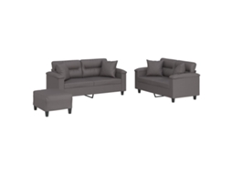 Sofa Set, Sofa Sets Vidaxl Cinzeto Couro Artificial (n/a)