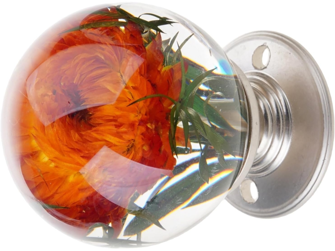Puxador Exclusivo Em Resina Para Porta De Armário, Com Esfera De Cristal, Para Decoração De Móveis