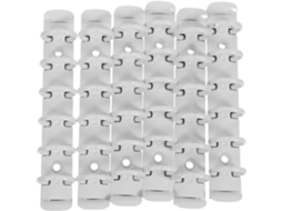 Conjunto de 6 argolas metálicas A7 acorrentadas, mecanismo de substituição na cor transparente, pentes de metal.