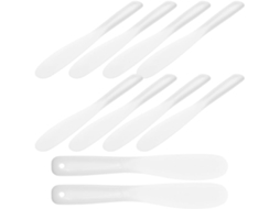 Espátulas de silicone para maquiagem, para aplicação precisa de cremes e máscaras.