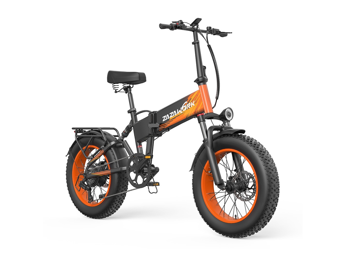 Bicicleta Elétrica Dobrável ZAZAWORK Cf1000, Bateria Removível de 48v 20ah, Suspensão Total.
