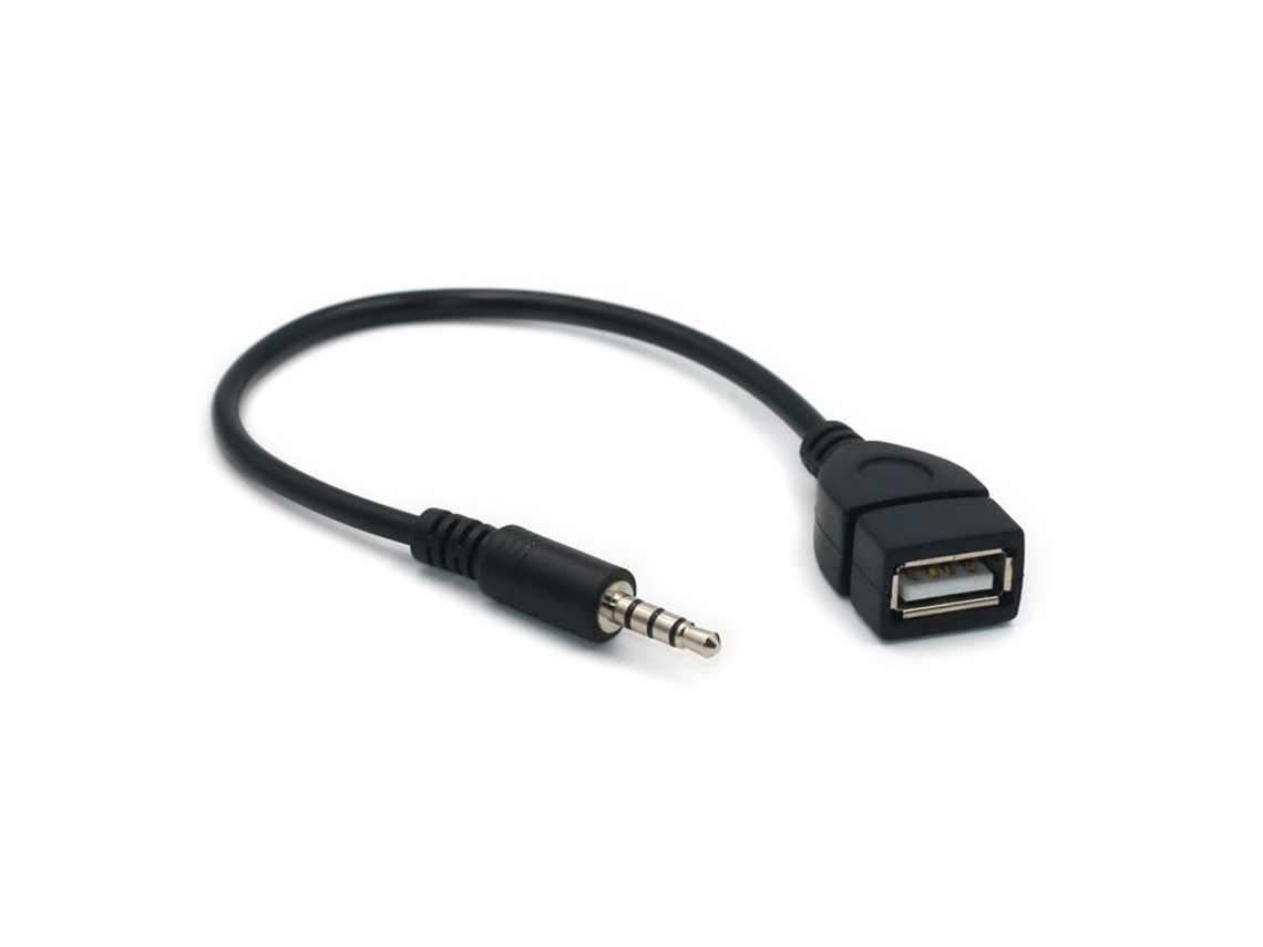 Cabo Conversor Profissional de Áudio Aux Macho 3,5 Mm para Usb 2.0 Fêmea, 20 Cm/8 Polegadas Comprimento, Material Alta Qualidade. AQUAFORGE