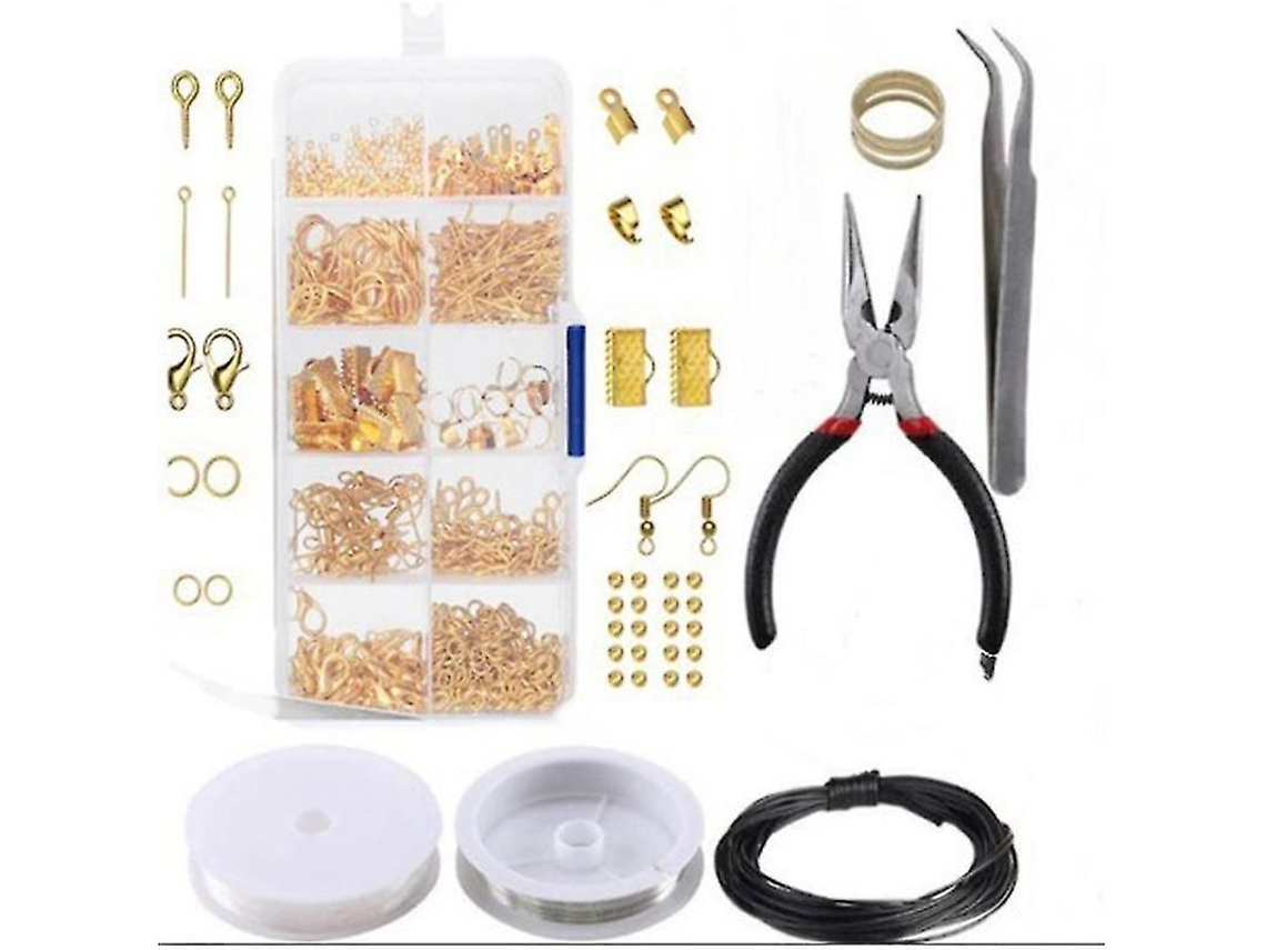 2026 kit de Ferramentas para Joiaria Diy: Fechos, Anéis Saltadores, Ganchos de Pingentes e Acessórios