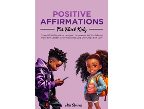 Livro Positive Affirmations for Black Kids de Nia Simone (Inglês)