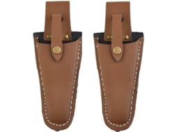 Conjunto De Bolsa Couro Portátil Para Tesouras Poda, Inclui 2 Bolsas De Armazenamento Para Transportar E Organizar As