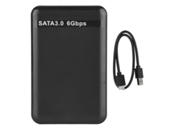 Case Externo Para Hd 2.5 Polegadas Usb3.0 Sata3.0 Plug And Play Até 3tb Com Indicador Led Preto (sem Disco Rígido)