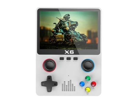 Consola de juegos retro portátil Onlike X6 Green con pantalla grande, 500 juegos y conexión a TV