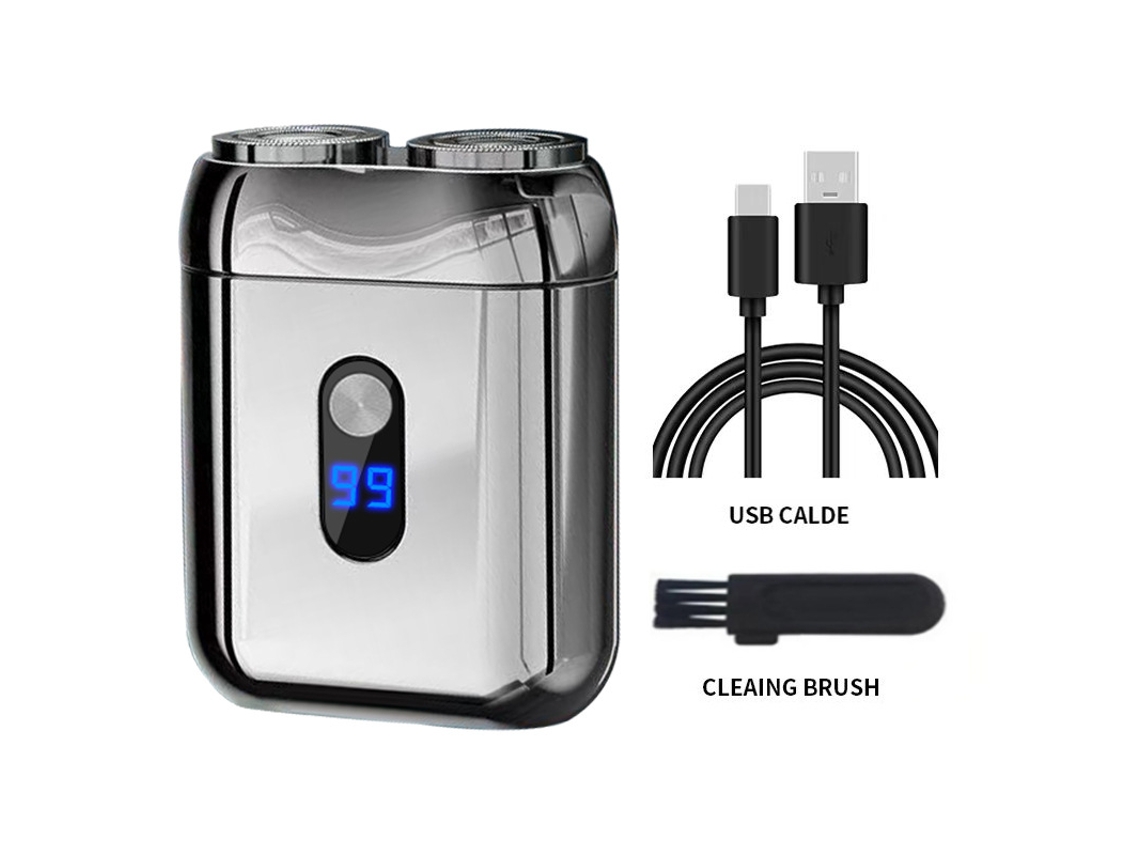 Compatível Barbeador Elétrico Portátil Para Carro, 8000 Rpm,  Tela Digital, Usb Recarregável (power Bank/pc/carro), Ideal Para Viagens E Uso