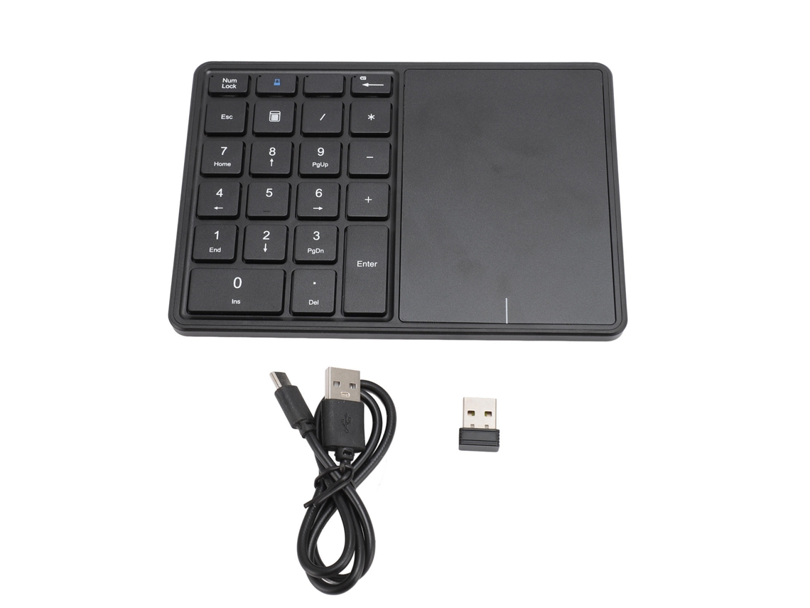 Teclado Numérico Sem Fio Com Touchpad