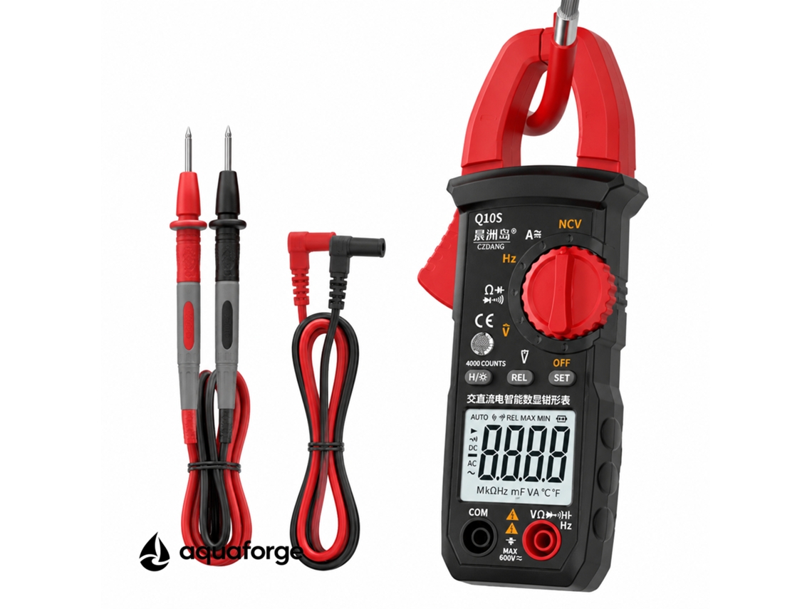 Alicate Amperimétrico Aquaforge Q10s, Ncv
