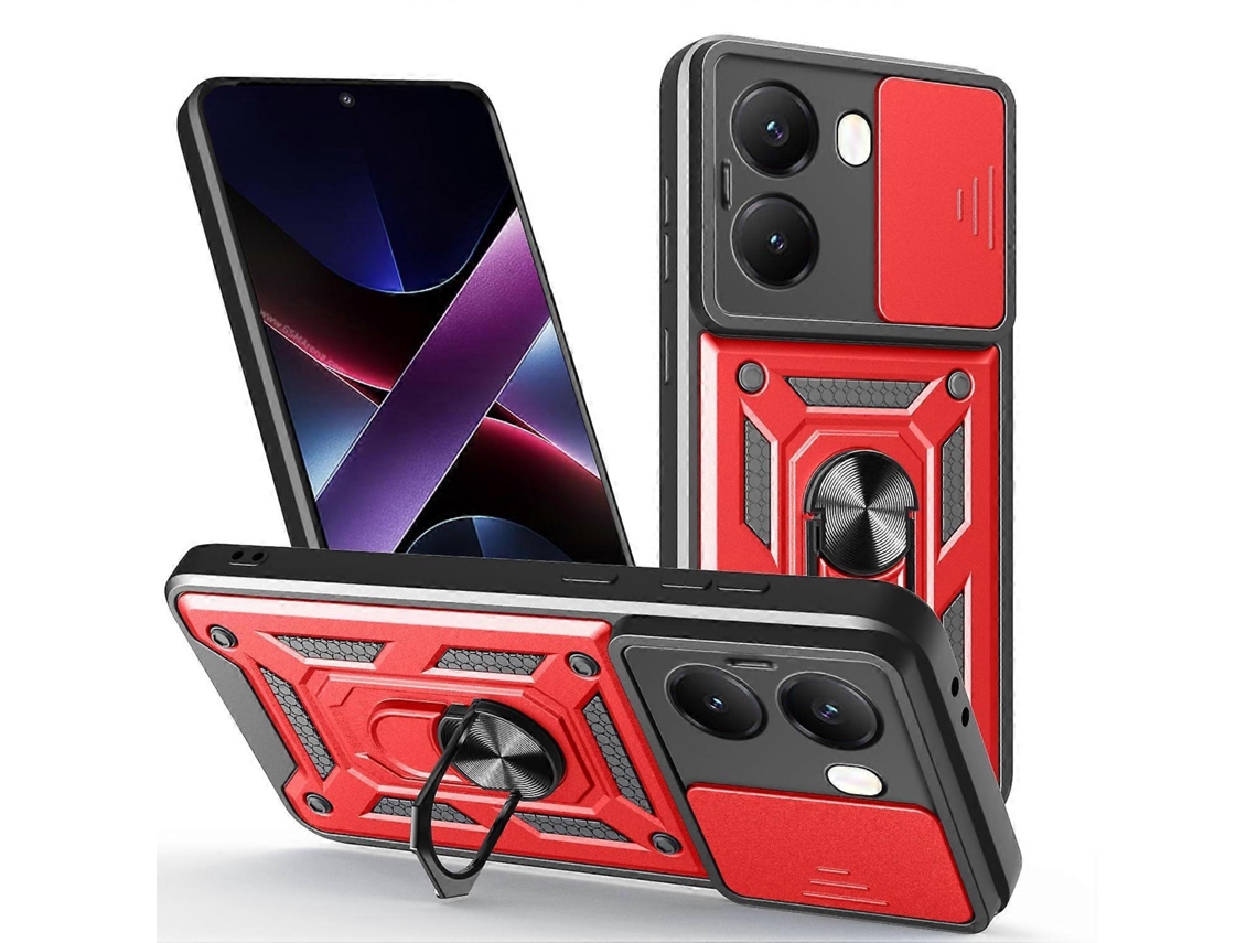 Capa De Celular Híbrida Tpu Com Design De Capa Para Câmera Deslizante