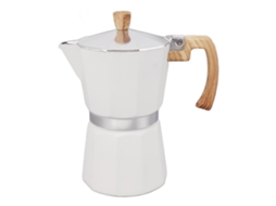 Cafeteira LAXISCREED 300ml Moka Alumínio Branca