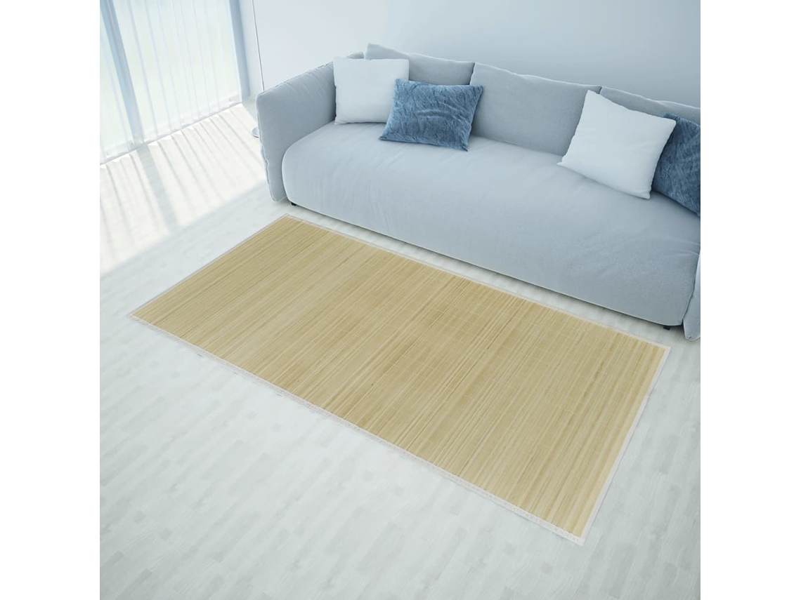 Tapete Retangular Bambu 80 X 300 Cm Natural