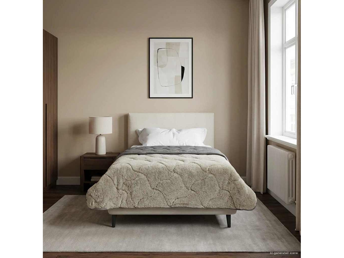 Vidaxl Edredom De Verão Simples Colchonete Cinzento-claro 140 X 220 Cm