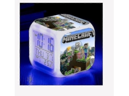 Despertador Minecraft Coolie Assustado Desenho Animado Led Digital Colorido Luminoso Presente De Aniversário Presente De Natal Estilo Hengjian