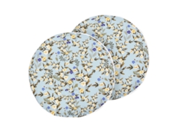 Conjunto De 2 Almofadas De Exterior Beliani Valloria De Poliéster Azul Claro 40x40x10