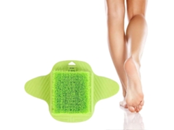 Escova De Pés Esfoliante Limpeza Massageador Spa Para Chuveiro Com Gancho Verde