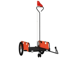 Bike Trailer, Bike Trailers Vidaxl Laranja Ferro (124 X 64.5 X 36 Cm)