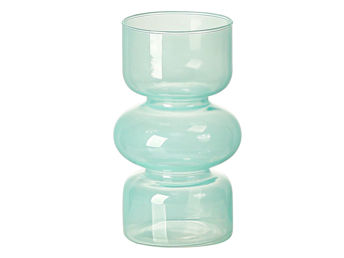 Vaso de Vidro Transparente para Flores Vaso Transparente Geométrico Moderno para Sala de Estar Escritório Mesa Central NEVEANCE