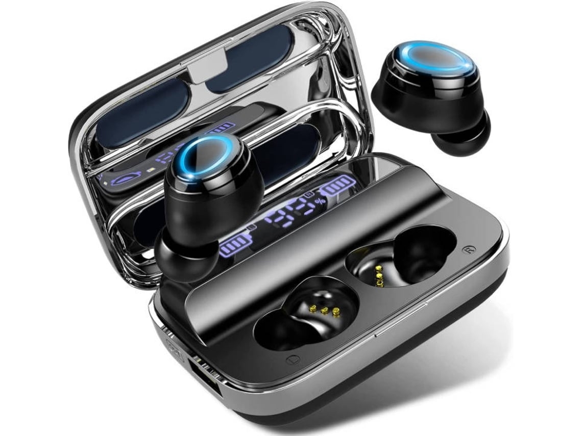 Auriculares Bluetooth True Wireless ENKERS Sem Fio 140 Horas de Reprodução Redução de Ruído Cvc8.0 Microfone Embutido Ip7 À Prova D'Água Pa