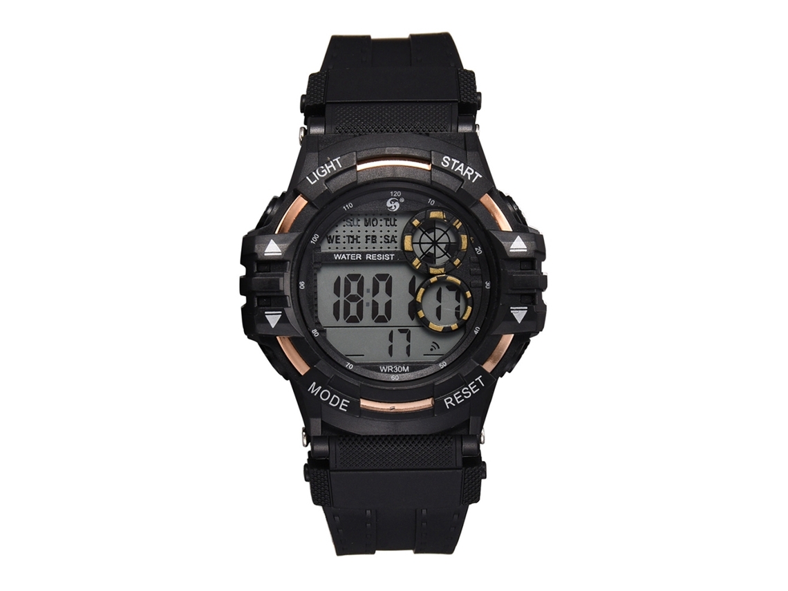 Reloj Electrónico Deportivo Exterior Hombre Estudiante Impermeable De Caucho (oro)