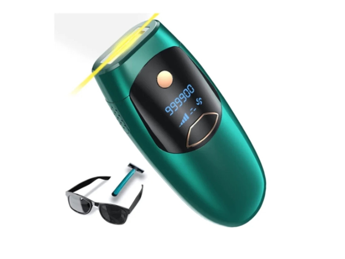 Dispositivo De Depilação Permanente A Laser Para Depilação Ipl 999.000 Pulsos De Luz Indolor De Longa Duração Verde Yizhood