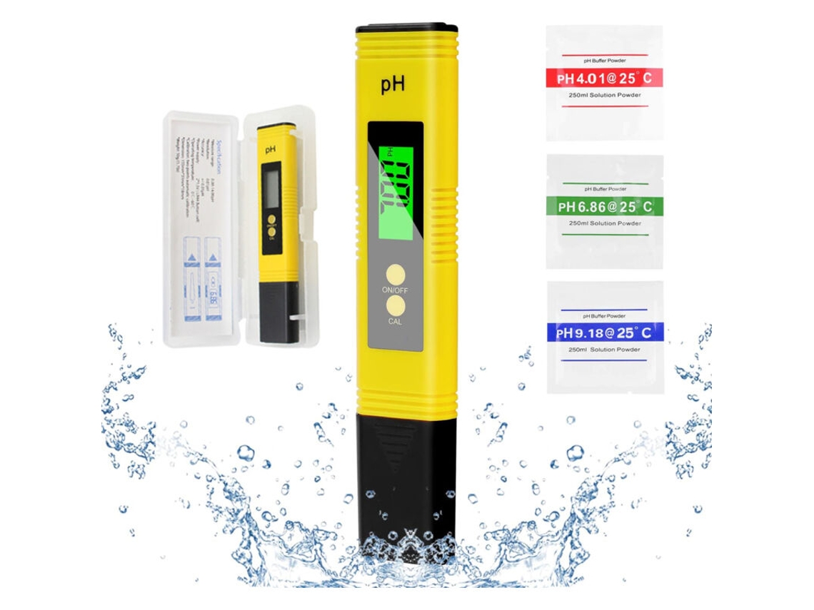 Medidor de Ph portátil AQUAFORGE, faixa 0-14, precisão 0,01, visor LCD retroiluminado