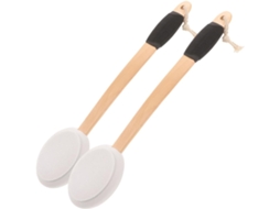 Conjunto De 2 Escovas Banho Com Cabo Longo, Cabo Curvo Antiderrapante, Cabeça De Esponja Esfoliante Para Costas E Corpo