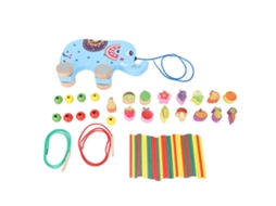 Primerox brinquedo Sensorial de Madeira com Porco Espinho para Montar e Aprendizado Infantil 3+