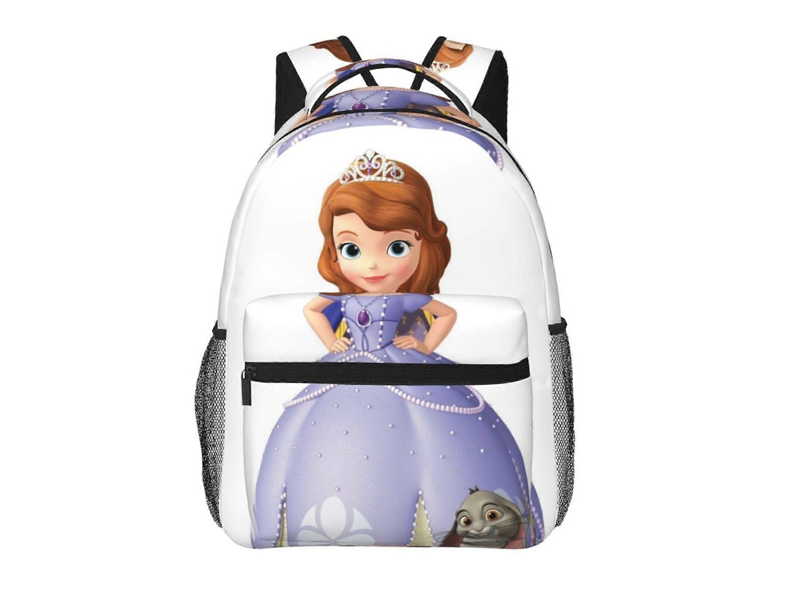 Mochila E5 Sofia The First Para Estudantes, Leve E Elegante, Impermeável E Com Alça De Ombro Ajustável.