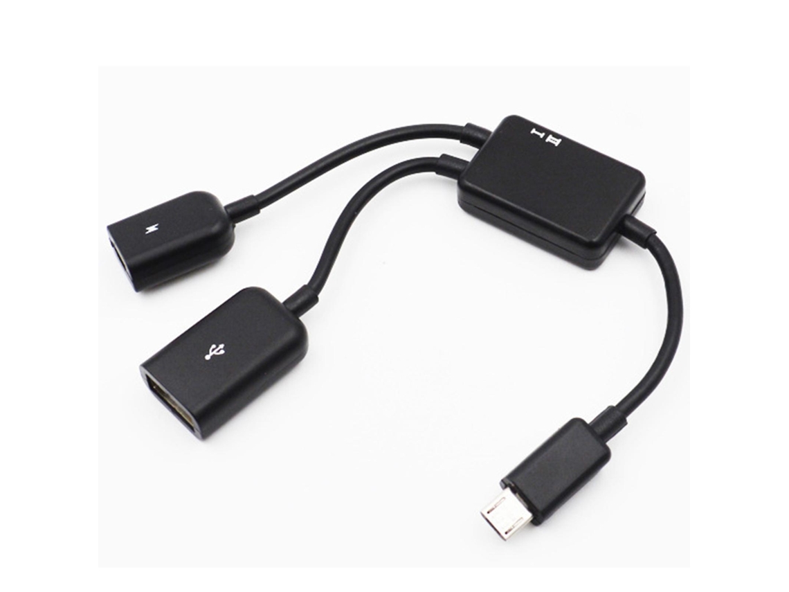 Micro Cabo Wearproof 2 Do Conversor Do Usb Em 1 Micro Adaptador Do Usb De Otg Para O Telemóvel