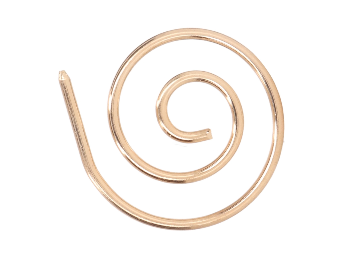 Primerox agulha de Tricô Circular Espiral Inoxidável Anti ferrugem Ponta Suave Ferramenta Manual Ouro 1pc